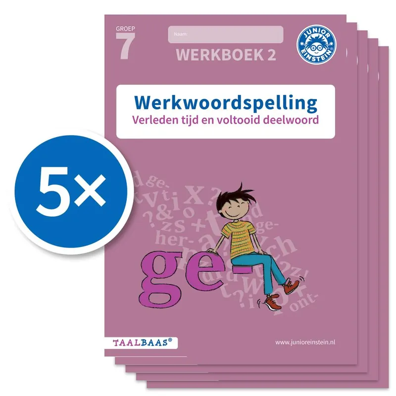 Werkwoordspelling werkboek 2 groep 7 (Set van 5) / Druk 1 Goedkoop