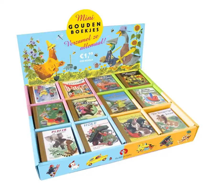 Snelle Levering Mini Gouden Boekjes display 12x5 ex Serie I / Druk 6