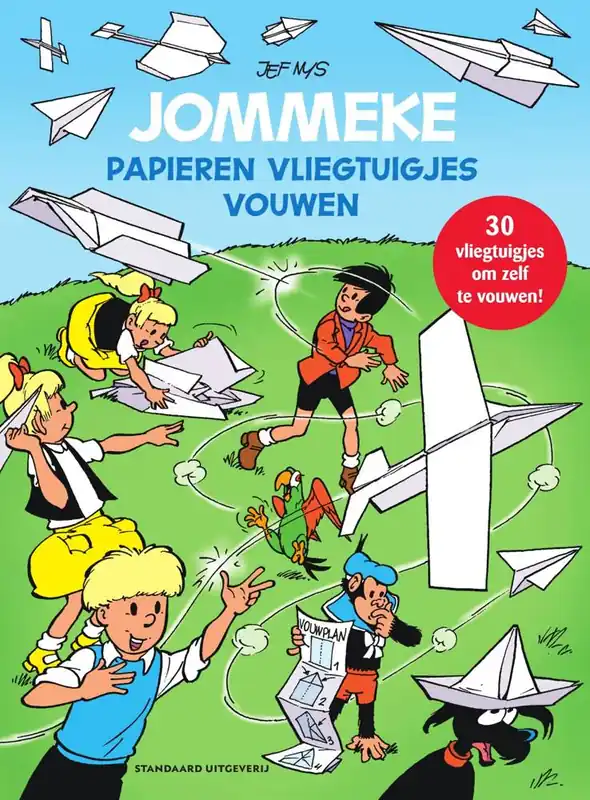Papieren vliegtuigjes vouwen met Jommeke / Druk 1 Finale Uitverkoop