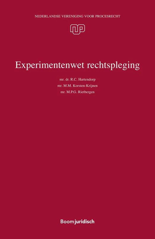 Finale Uitverkoop Experimentenwet rechtspleging / Druk 1