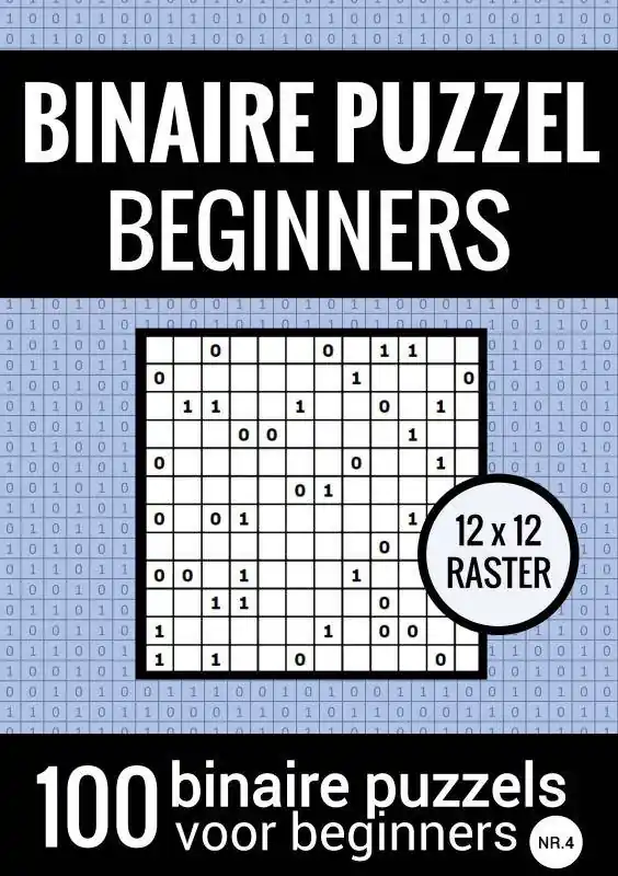 Lage Prijs Binaire Puzzel Makkelijk voor Beginners - Puzzelboek met 100 Binairo's - NR.4 / Druk 3