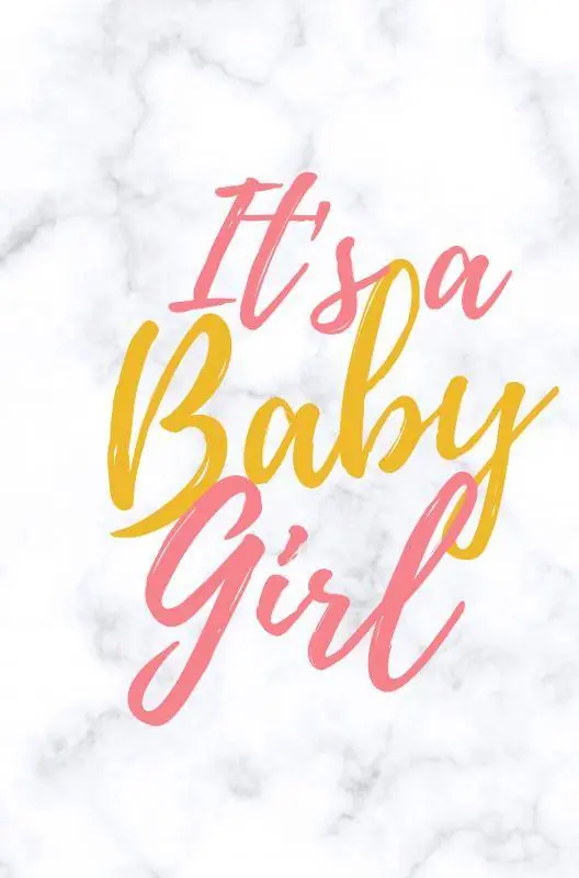 Gereduceerde Prijs Babyshower gastenboek It's a baby girl / Druk 1