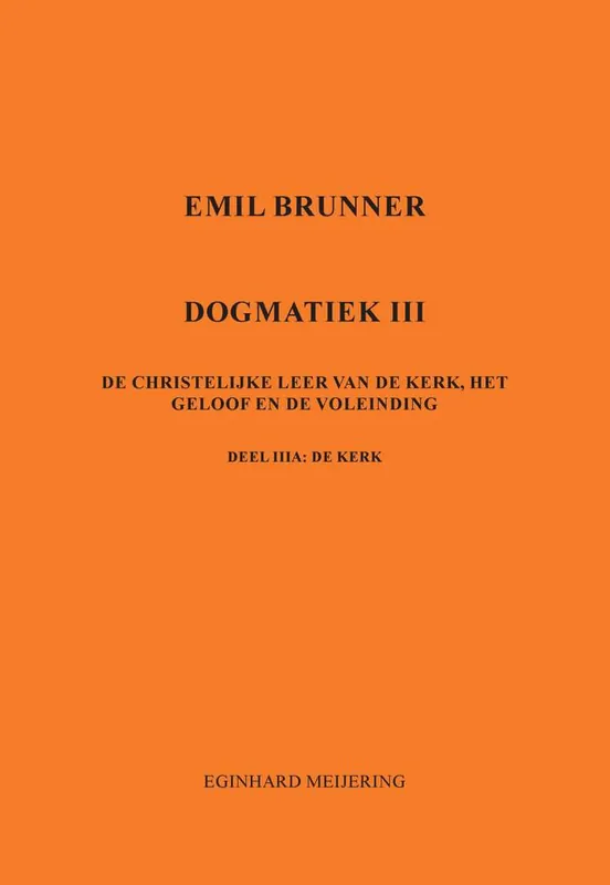 Gereduceerde Prijs Emil Brunner / Druk 1